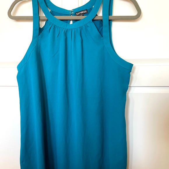 Brand new green dressy Express top - Picture 1 of 4